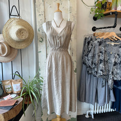 Yoga Jeans // Linen Buttons Luna Dress Natural