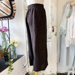 Naïf // Domi Washed Linen Pants Dark Brown