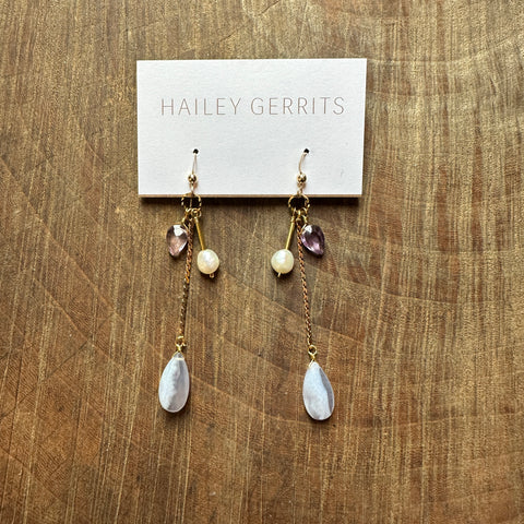 Hailey Gerrits // Brisa Earrings Agate