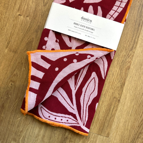 Danica // Heirloom Linen Tea Towel Jade