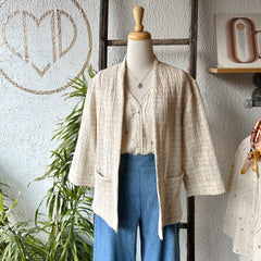 Meemoza // Open Front Jacket Oatmeal