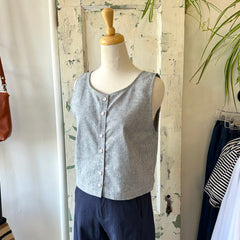 Eve Gravel // Rosalie Top Blue Beige