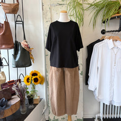 Chlo by Cokluch // Jacob Top Black Jersey Stripe