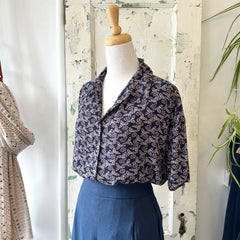 Indi & Cold // Navy Block Print Top
