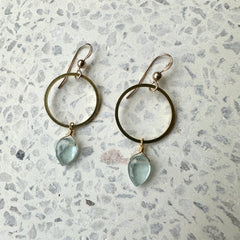 Hailey Gerrits // Rhea Earrings Aquamarine
