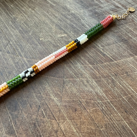 Miiken // Beaded Bracelet Moss with extender