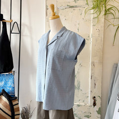 Jennifer Glasgow // Dionne Button Up Sky Blue