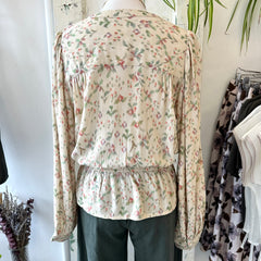 Indi & Cold // Boho Floral Top Ecru