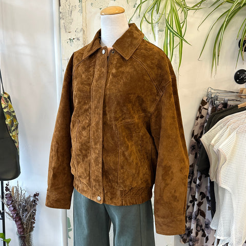 Indi & Cold // Tobacco Leather Bomber