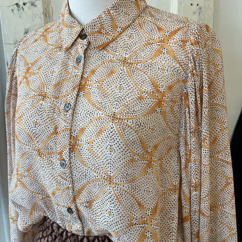 Indi & Cold // Saffron Print Blouse