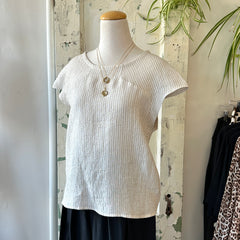 Jennifer Glasgow // Moira Top Ivory Stripe