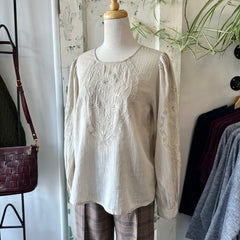 Indi & Cold // Embroidered Blouse Natural
