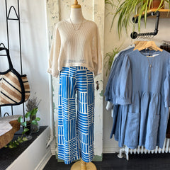 Marigold // Dona Pants Blue Block