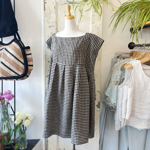 Naïf // Brighid Dress Black/ Beige Gingham