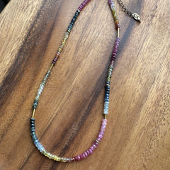 Hailey Gerrits // Ombre Sapphire Necklace