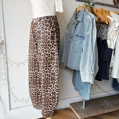 Dr. Denim // Nancy Leopard Denim Barrel