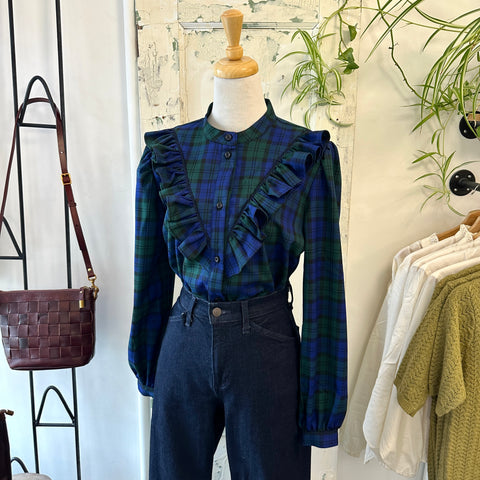 Lele de Baltzac // Navy Tartan Shirt