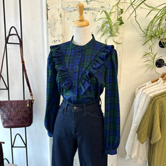 Lele de Baltzac // Navy Tartan Shirt