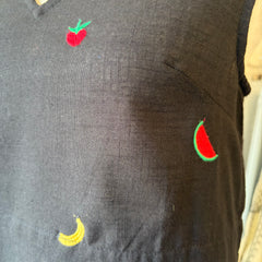 Compania Fantastica // Fruit Salad Print Top Black
