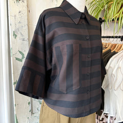 Eve Gravel // Katarina Shirt Brown/ Black