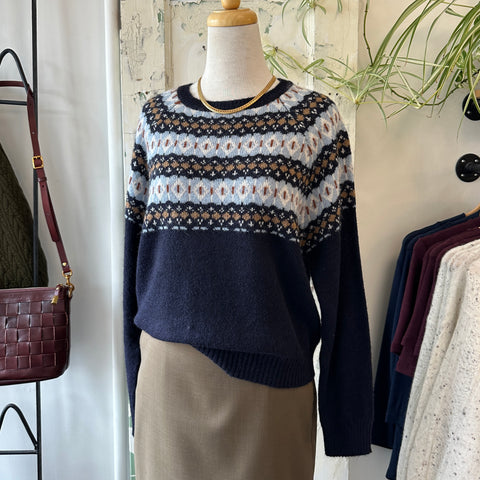 Indi & Cold // Navy Ski Sweater