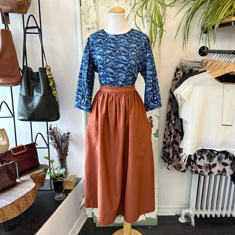 Jennifer Glasgow // Eira Blouse Blue Wave