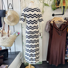 Atelier Reve // Leonora Knit Dress Navy Stripe