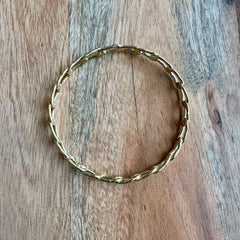 Lissa Bowie // Chainlink Bangle Brass