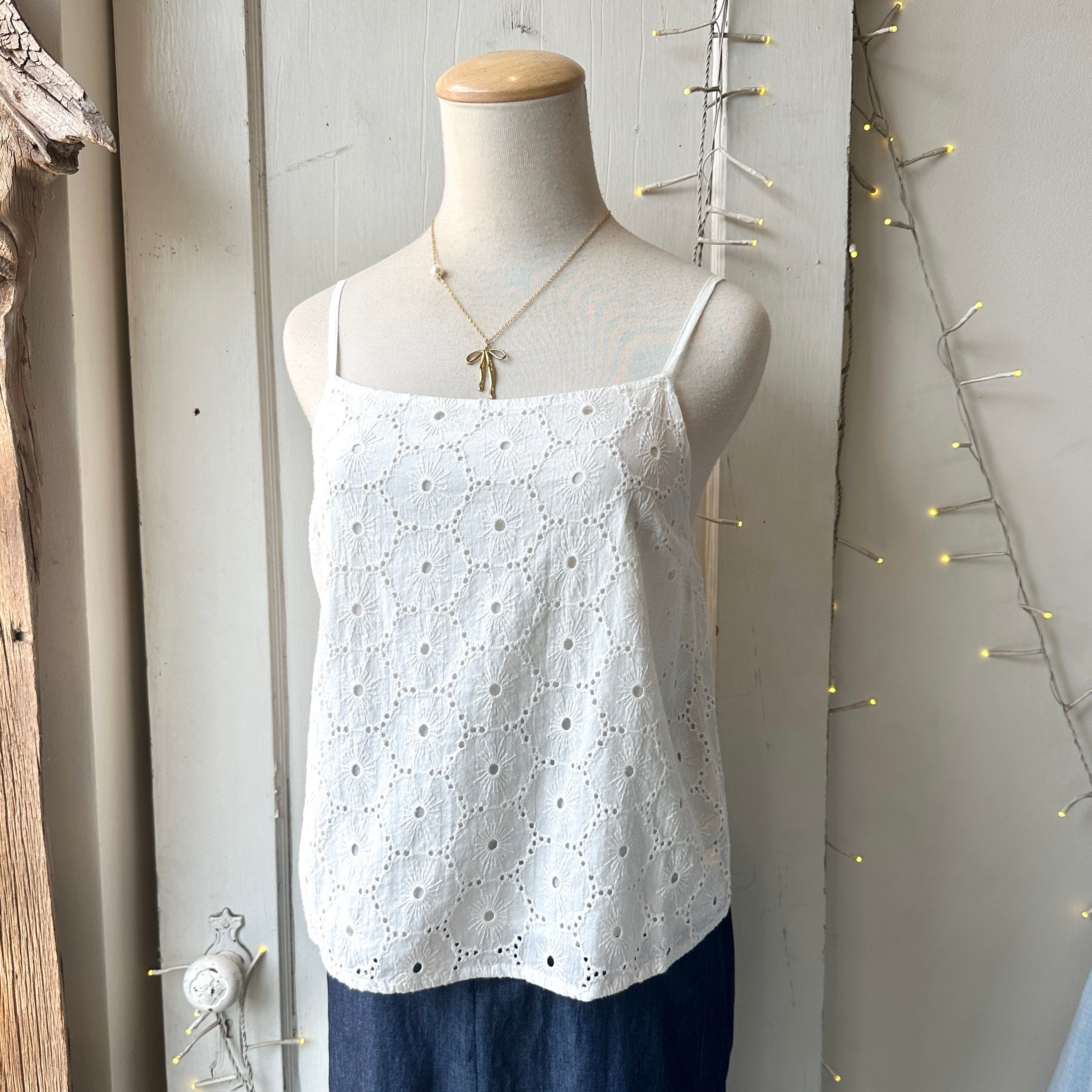Gentle Fawn // Elsie Tank White Eyelet