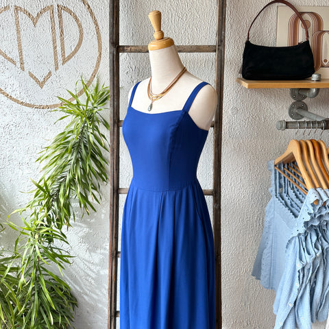 Birds of North America // Quailbird Dress Cobalt