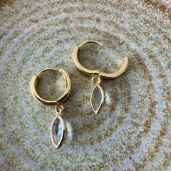 Clover and Coast //  Huggie Hoop with Charm GP
