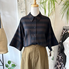 Eve Gravel // Katarina Shirt Brown/ Black