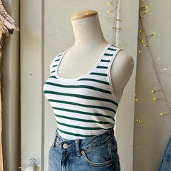 Gentle Fawn // Sierra Tank Green Stripe