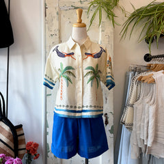 Compania Fantastica // Palm and Mermaid Print Top