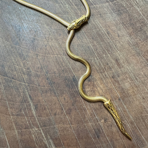Hoopla // Snake Lariat Necklace