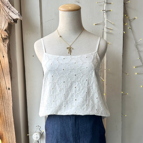 Gentle Fawn // Elsie Tank White Eyelet