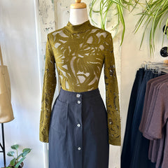 Minus // Lovena Long Sleeve Top Green