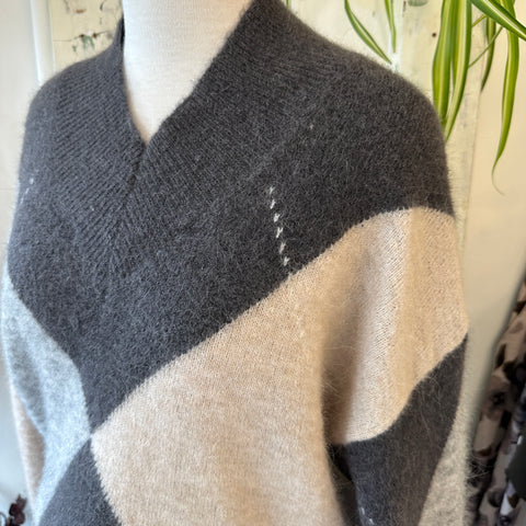 Indi & Cold // Alpaca Maxi Argyle Sweater