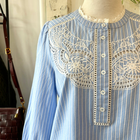 Indi & Cold // Embroidered Poplin Blouse
