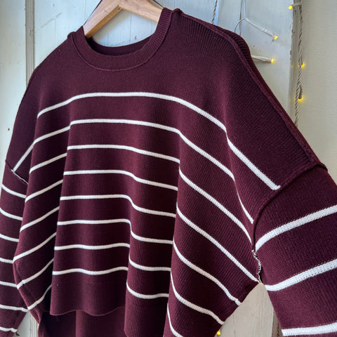 Gentle Fawn // Echo Sweater Merlot Stripe