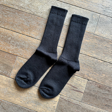 Milo and Dexter // Merino Socks Black