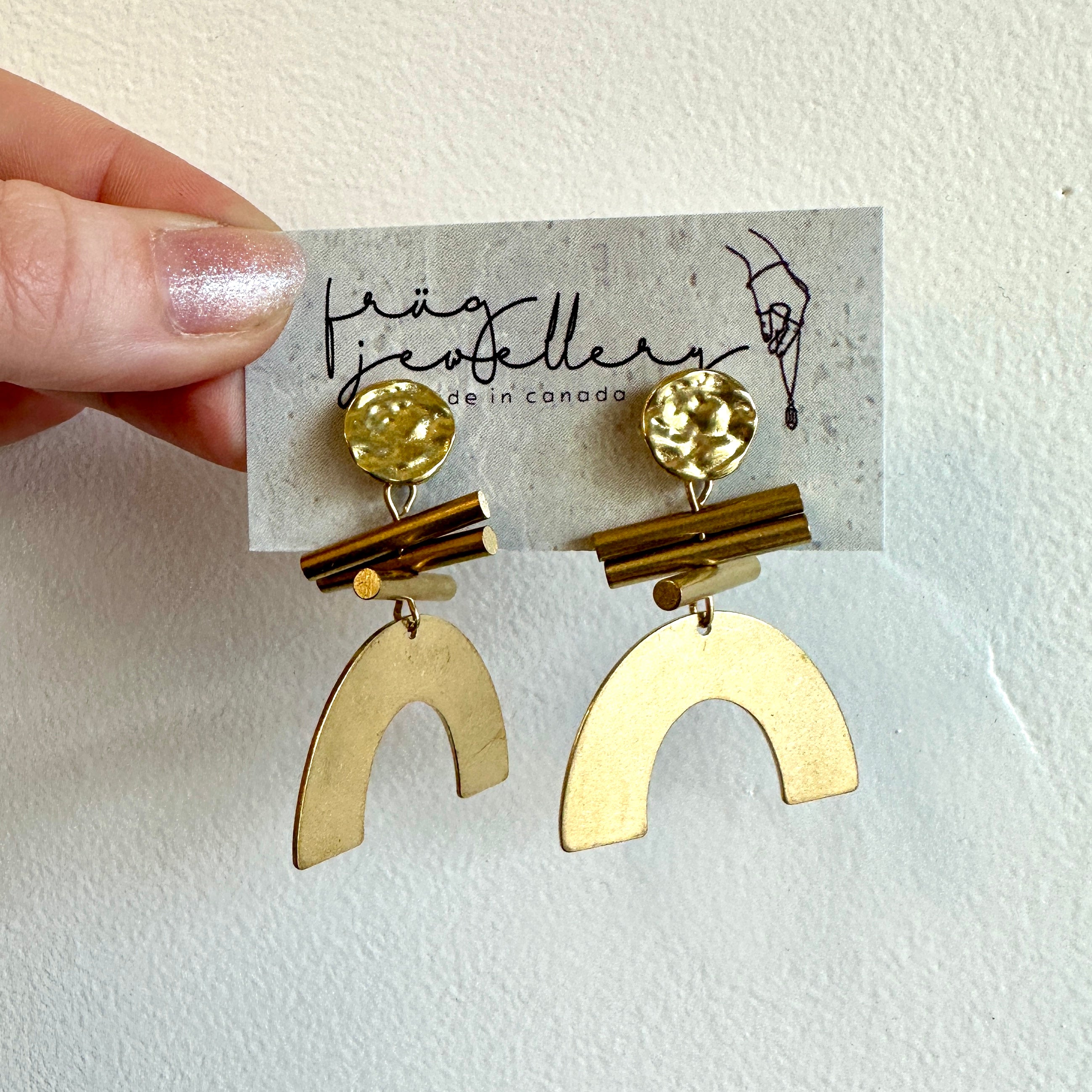 Frug // Brass Arch Earrings