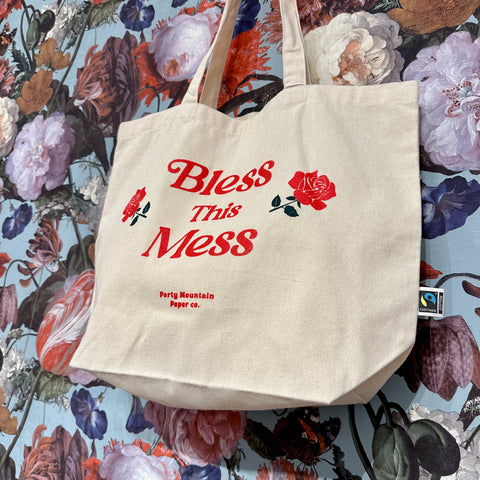 Party Mountain Paper Co // Bless This Mess Tote