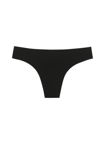 Huha // Seamless Low Profile Thong Black