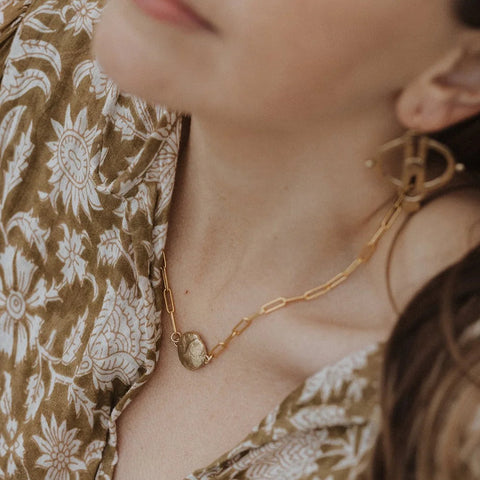 Hawkly // Adobe Chain Link Necklace Bronze