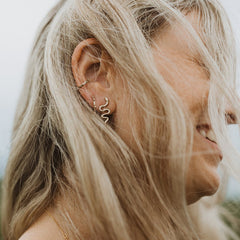 Hawkly // Mini Serpent Earrings Silver