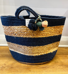 DANICA // JUTE & COTTON BASKET MIDNIGHT