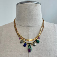 Hailey Gerrits // Seda Necklace Ruby Zoisite