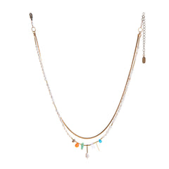 Hailey Gerrits // Austra Necklace Brights and Pearl