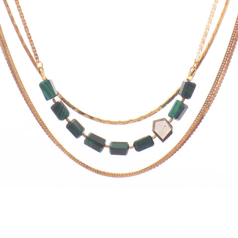 Hailey Gerrits // Faunus Necklace Malachite